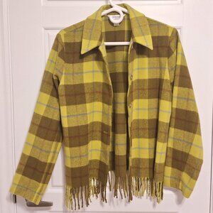 Seidensticker Wool Blend Checkered Lime green blazer great for the holidays